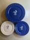 Lot of 15 Disney Parks Mickey Mouse Dinner Plates BLUE WHITE raised 8@ 7 7@ 11