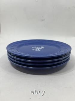 Lot of 15 Disney Parks Mickey Mouse Dinner Plates BLUE WHITE raised 8@ 7 7@ 11