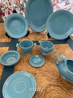 Lot of 16 pieces Vintage GENUINE FIESTAWARE Homer Laughlin China Co Turquoise