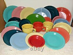 Lot of 24 pieces of Homer Laughlin Fiesta Dinnerware Made in USA