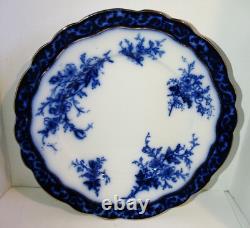 Lot of 3 Flow Blue Dinner Plates Touraine pttn. 1898 by Stanley Pottery Co