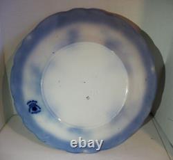 Lot of 3 Flow Blue Dinner Plates Touraine pttn. 1898 by Stanley Pottery Co