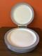 Lot of (4) Dansk Bistro Ringsted BLUE Dinner Plate striped Thailand 10-3/8