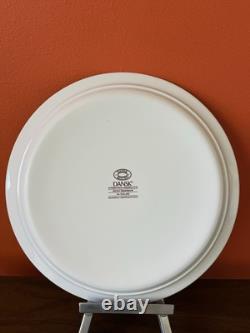 Lot of (4) Dansk Bistro Ringsted BLUE Dinner Plate striped Thailand 10-3/8