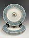 Lot of 4 Wedgwood China FLORENTINE TURQUOISE W2714 Dinner Plates