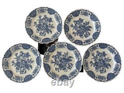 Lot of 5 Windsor Blue Ridgway of Staffordshire England 10 Dinner Plate