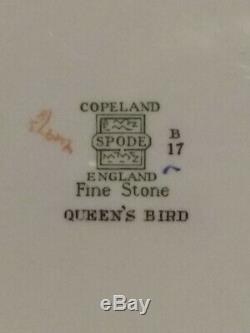 Lot of 6 Vntg SPODE Fine Stone Blue QUEEN'S BIRD Pattern#Y4973 10 Dinner Plate