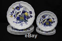 Lot of 9 Vintage Spode Collectible Blue Bird Dinner & Salad Plates Mint