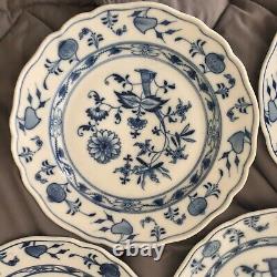 Lovely Set of 5 Ernst GTeichert Colln Meissen Blue Onion Dinner Plates