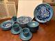 MCM TWILIGHT Noritake Folkstone DISHES Plates 8512 Stoneware Japan UNUSED BLUE