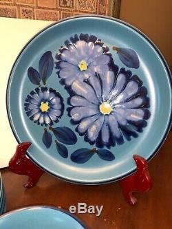 MCM TWILIGHT Noritake Folkstone DISHES Plates 8512 Stoneware Japan UNUSED BLUE