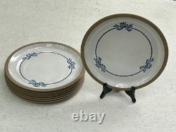 MIDWINTER LTD Blue Print Stoneware Japan Dinner Plates 11 Set of 8