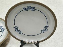 MIDWINTER LTD Blue Print Stoneware Japan Dinner Plates 11 Set of 8