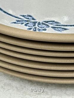 MIDWINTER LTD Blue Print Stoneware Japan Dinner Plates 11 Set of 8