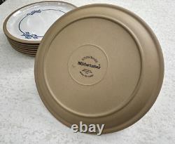 MIDWINTER LTD Blue Print Stoneware Japan Dinner Plates 11 Set of 8