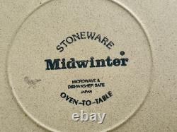 MIDWINTER LTD Blue Print Stoneware Japan Dinner Plates 11 Set of 8