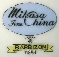 MIKASA china BARBIZON 9289 pattern Set of Eleven (11) Dinner Plates 10-3/8