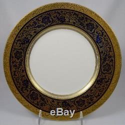 MINTON PORCELAIN BALL COBALT-Set of 8 Dinner Plates- Henry Morgan & Co Montreal