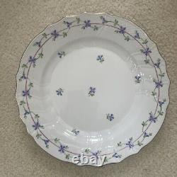 MINT Herend Porcelain'Blue Garden' Dinner Plate, Retail $165, 24k Gold Accents