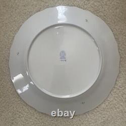 MINT Herend Porcelain'Blue Garden' Dinner Plate, Retail $165, 24k Gold Accents