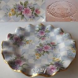 Mackenzie-Childs MORNING GLORY Honeymoon Blue 11 Scalloped Ruffled Dinner Plate