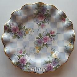 Mackenzie-Childs MORNING GLORY Honeymoon Blue 11 Scalloped Ruffled Dinner Plate