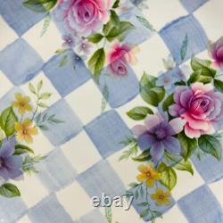 Mackenzie Childs Morning Glory 11 Dinner Plate Fluted Edge Honeymoon Blue