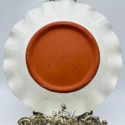 Mackenzie Childs Morning Glory 11 Dinner Plate Fluted Edge Honeymoon Blue