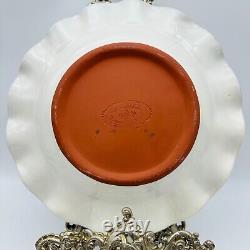 Mackenzie Childs Morning Glory 11 Dinner Plate Fluted Edge Honeymoon Blue