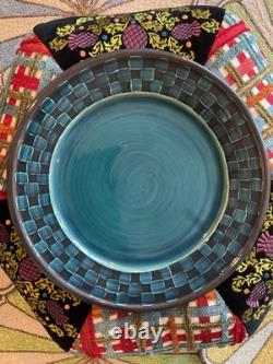Mackenzie-Childs Wittika Blue Ceramic Dinner Plate Mackenzie-Childs Wittika Blue Ceramic Dinner Plate