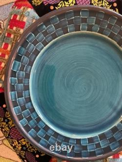Mackenzie-Childs Wittika Blue Ceramic Dinner Plate Mackenzie-Childs Wittika Blue Ceramic Dinner Plate