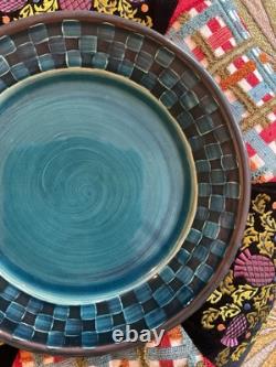 Mackenzie-Childs Wittika Blue Ceramic Dinner Plate Mackenzie-Childs Wittika Blue Ceramic Dinner Plate