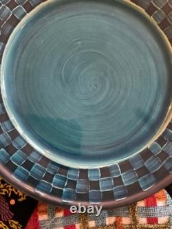 Mackenzie-Childs Wittika Blue Ceramic Dinner Plate Mackenzie-Childs Wittika Blue Ceramic Dinner Plate
