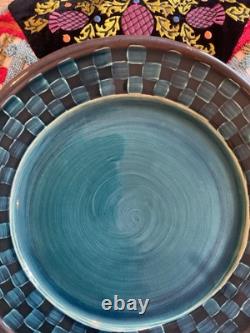 Mackenzie-Childs Wittika Blue Ceramic Dinner Plate Mackenzie-Childs Wittika Blue Ceramic Dinner Plate