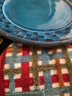 Mackenzie-Childs Wittika Blue Ceramic Dinner Plate Mackenzie-Childs Wittika Blue Ceramic Dinner Plate
