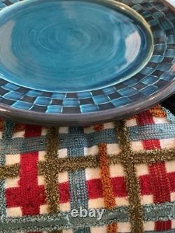 Mackenzie-Childs Wittika Blue Ceramic Dinner Plate Mackenzie-Childs Wittika Blue Ceramic Dinner Plate