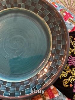Mackenzie-Childs Wittika Blue Ceramic Dinner Plate Mackenzie-Childs Wittika Blue Ceramic Dinner Plate