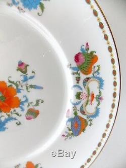 Magnificent Vieux Chine French Limoges Dinner Plate Orange Blue White