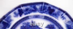 Manilla Flow Blue Dinner Plate Podmore Walker Ironstone Antique 1845 #1