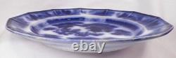 Manilla Flow Blue Dinner Plate Podmore Walker Ironstone Antique 1845 #1