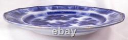 Manilla Flow Blue Dinner Plate Podmore Walker Ironstone Antique 1845 #1