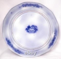 Manilla Flow Blue Dinner Plate Podmore Walker Ironstone Antique 1845 #1