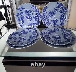 Matceramica Portugal Stoneware Scalloped Floral 11 Dinner 9 Salad 8 Plates Nwt