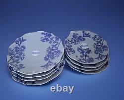 Matceramica Portugal Stoneware Scalloped Floral 11 Dinner 9 Salad 8 Plates Nwt