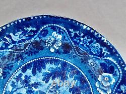 Meeting of Don Quixote & Sancho Panza Dark Blue Transferware 6 3/4 Inch Plate