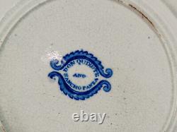 Meeting of Don Quixote & Sancho Panza Dark Blue Transferware 6 3/4 Inch Plate