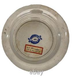 Meeting of Don Quixote and Sancho Panza Dark Blue Transferware 6 3/4 Inch Plate