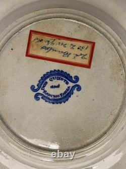 Meeting of Don Quixote and Sancho Panza Dark Blue Transferware 6 3/4 Inch Plate