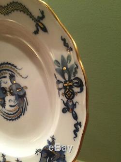 Meissen German Blue Court Dragon & Gold 10 Dinner Plate