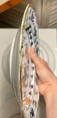 Meissen Gold Blue Onion 9.5 Large Soup Plate/Bowl Double Sword